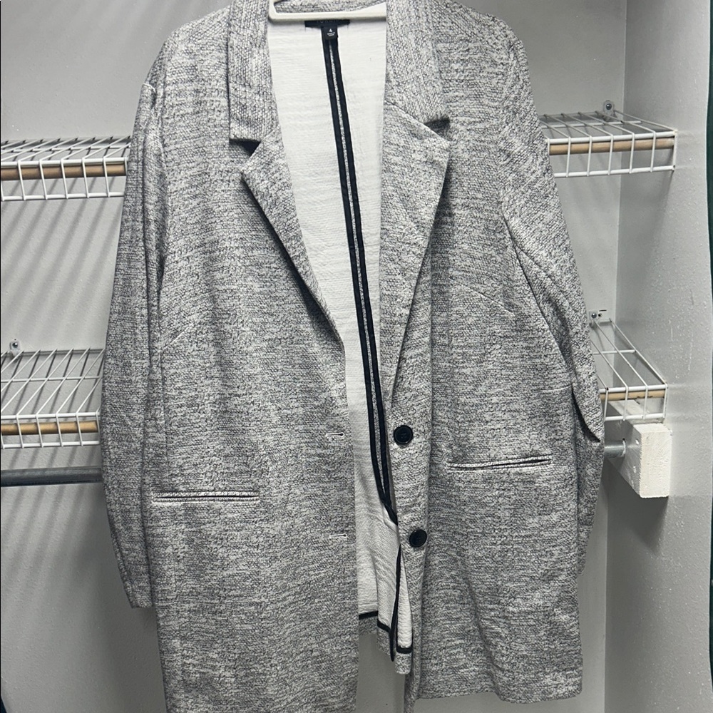 Torrid Gray Knit Blazer Jacket - image 1